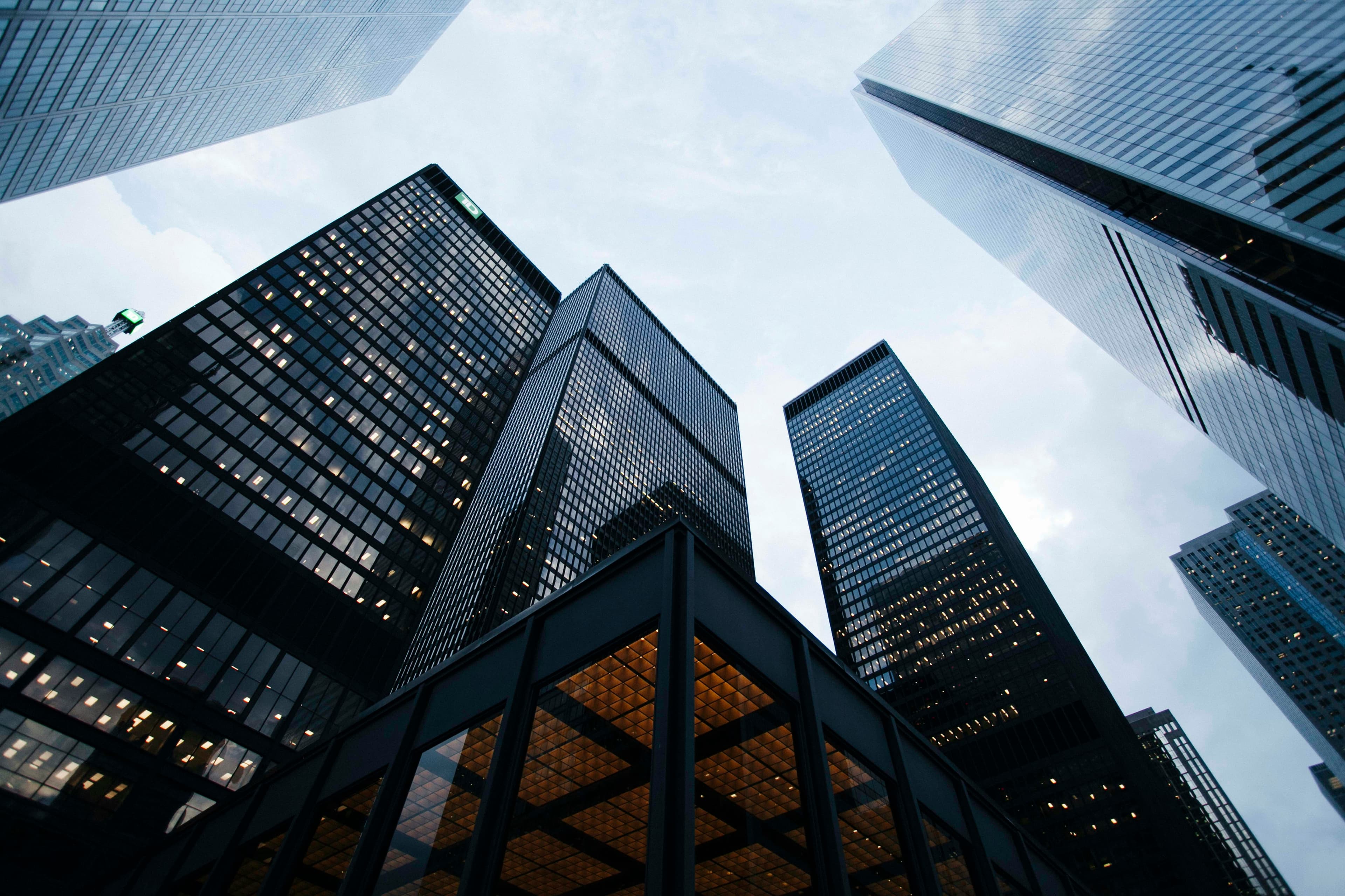 Modern glass building